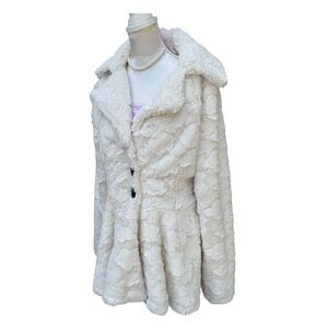 Self Esteem - Designer Faux Fur white fur coat jacket